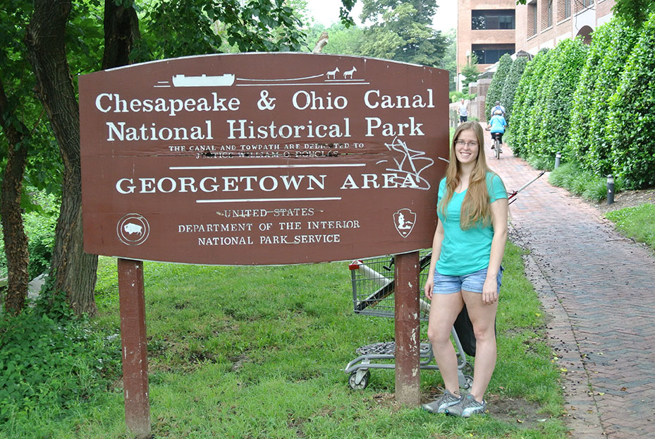 Me at the beginning of the Georgetown Canal