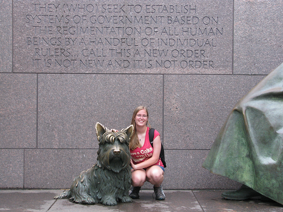 Posing at the FDR Monument Me taking in the sights at the FDR Monument in Washington DC